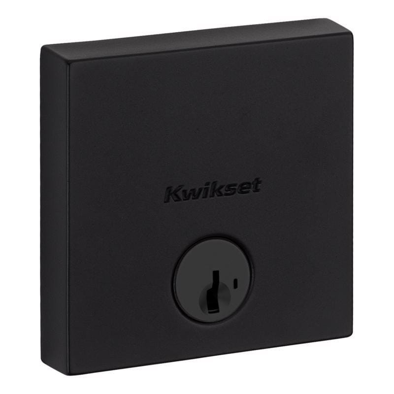 Kwikset 92580-022 Downtown Matte Black Zinc Single Cylinder Smart Key Deadbolt