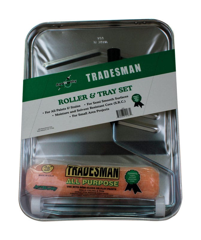 ArroWorthy 9SS 0900 Tradesman Metal 9 in. W X 9 in. L 1 gal Disposable Paint Tray Kit