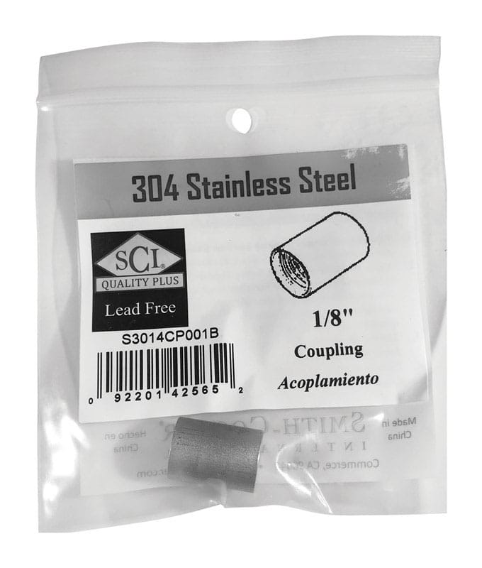 Smith-Cooper 4638100200 1/8 in. FPT X 1/8 in. D FPT Stainless Steel Coupling