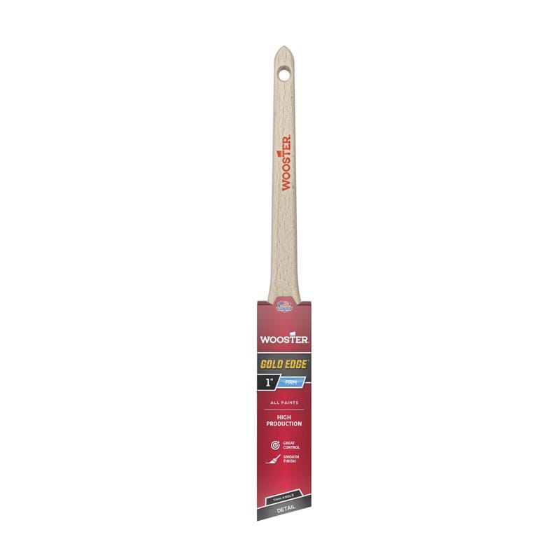 Wooster 5234-1 Gold Edge 1 in. Firm Thin Angle Paint Brush