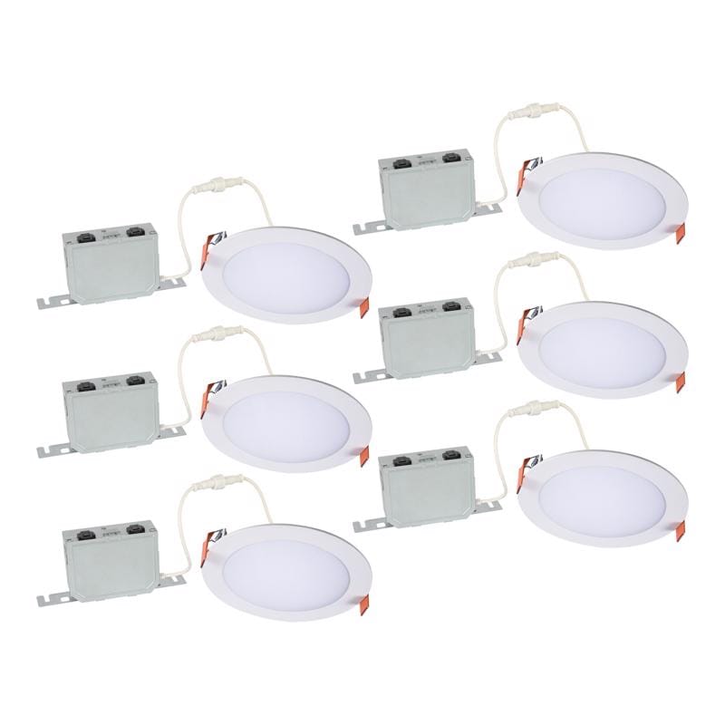 Halo HLB6LSFS5-6PK Warm White 6 in. W LED Canless Recessed Downlight 75 W