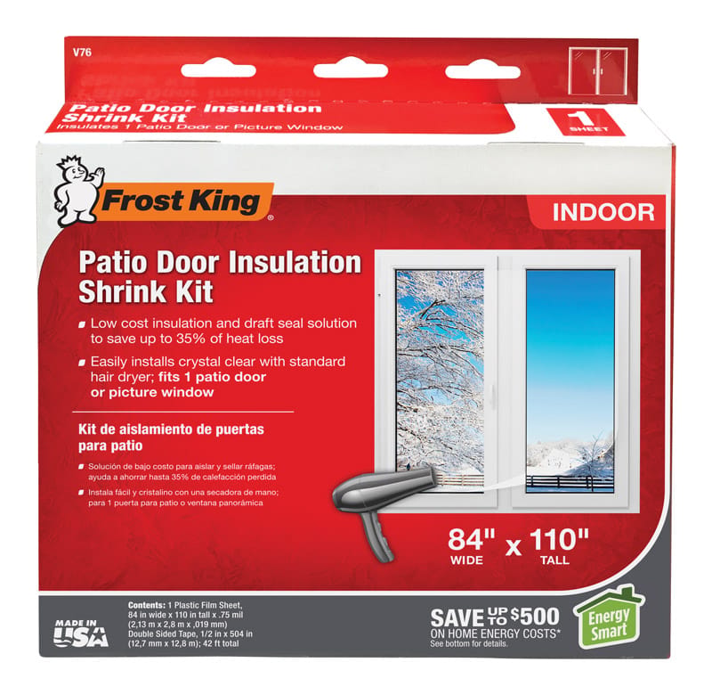 Frost King V76H Indoor Patio Door Insulator Kit 110 in. L X 84 in. W 1 pk