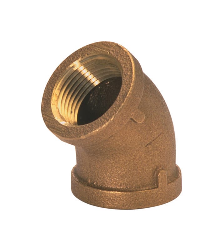 JMF Company 4507133 3/4 in. FPT X 3/4 in. D FPT Red Brass 45 Degree Elbow