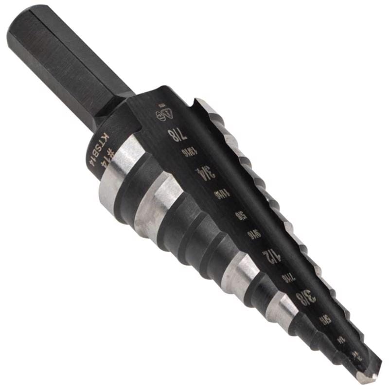 Klein Tools KTSB14 High Speed Steel Step Drill Bit Hex Shank 1 pc