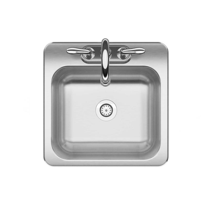 Kindred FBFS602NKIT Stainless Steel Top Mount 15 in. W X 15 in. L Single Bowl Bar Sink