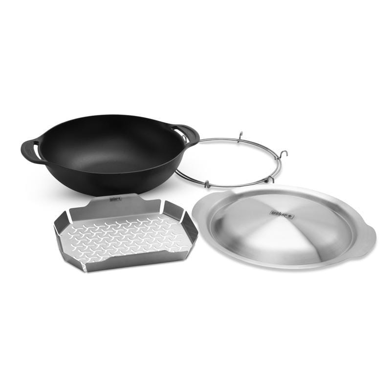 Weber 7606 Crafted Cast Iron/Porcelain Grill Wok 1 pk