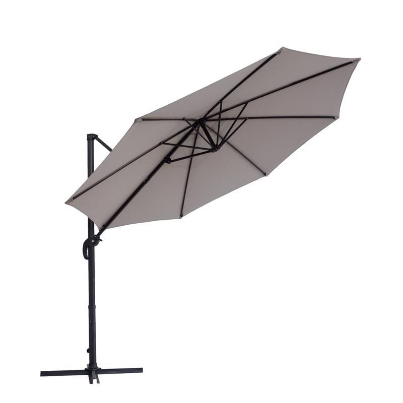 Living Accents H22SU5701 Offset 10 ft. Tiltable Beige Patio Umbrella