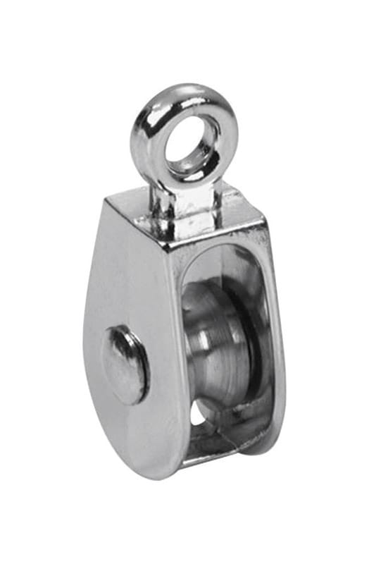 Baron 0174ZD-1 1 in. D Electro-Plated Iron Fixed Eye Single Eye Pulley
