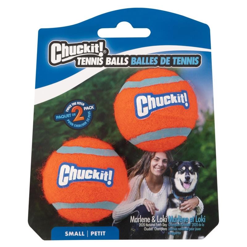 Chuckit! 07101 For Dog Multicolored Rubber Ball Launcher Tennis Balls Small 2 pk