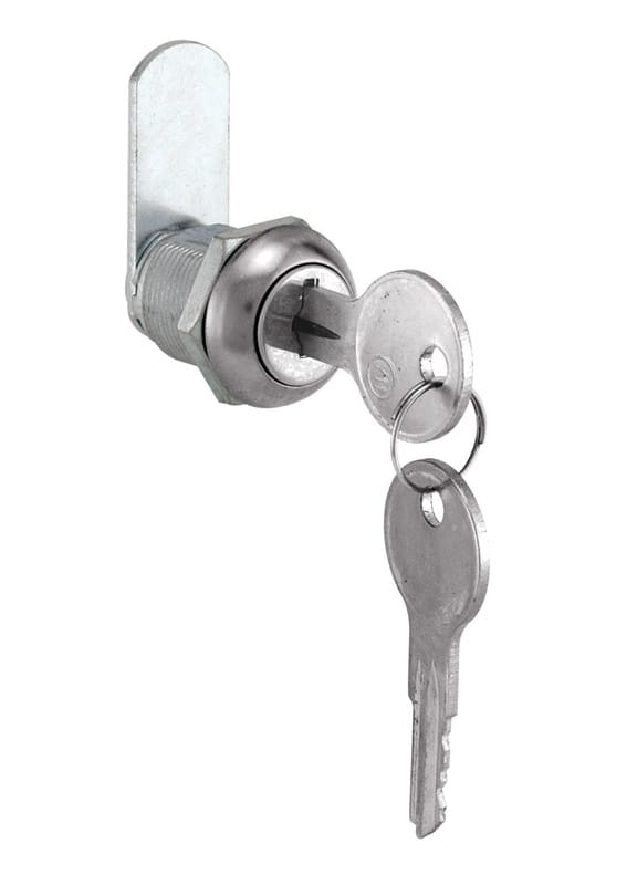 Prime-Line CCEP 9941KA Chrome Silver Stainless Steel Cabinet/Drawer Lock