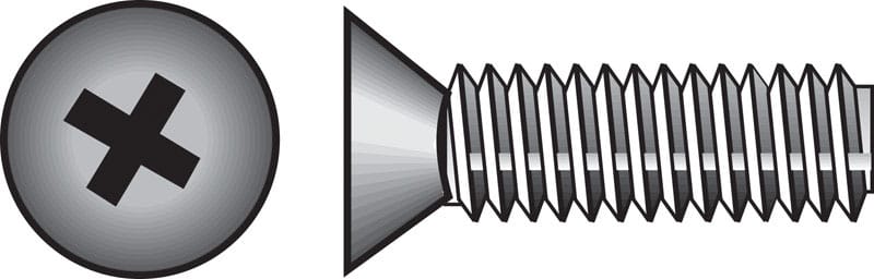 Hillman 101062 No. 8-32 Ga. X 2 in. L Phillips Flat Head Zinc-Plated Steel Machine Screws 100 pk