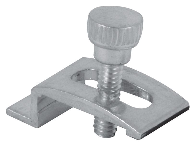 Prime-Line PL7939 Mill Aluminum Storm Door Panel Clip For 1/2 inch 8 pk