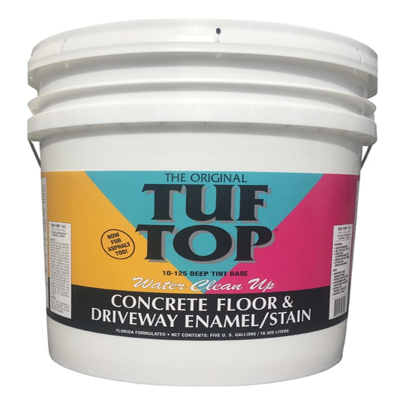 Tuf-Top 10-125 Semi-Gloss Deep Tint Base Water-Based Acrylic Latex Floor & Driveway Coating 5 gal