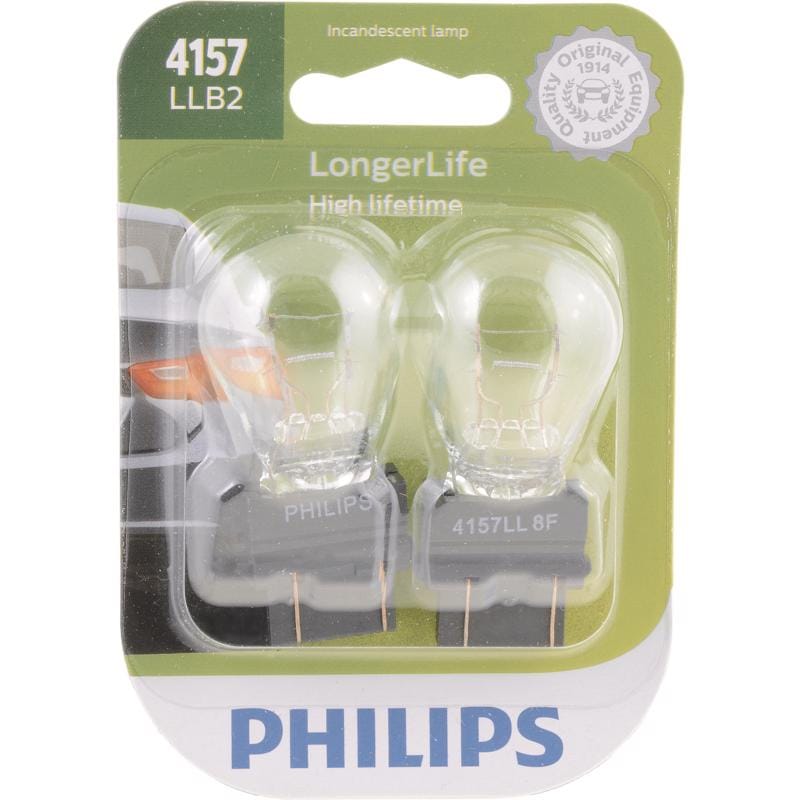 Philips 4157LLB2 LongerLife Incandescent Parking/Stop/Tail/Turn Miniature Automotive Bulb 4157LLB2