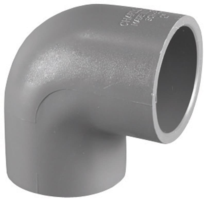 Charlotte Pipe PVC 08300 1200 Schedule 80 3/4 in. Slip X 3/4 in. D Slip PVC Elbow 1 pk