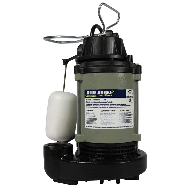 Wayne F33CISDS Blue Angel 1/3 HP 4,620 gph Cast Iron Vertical Float Switch AC Submersible Sump Pump 8 ft