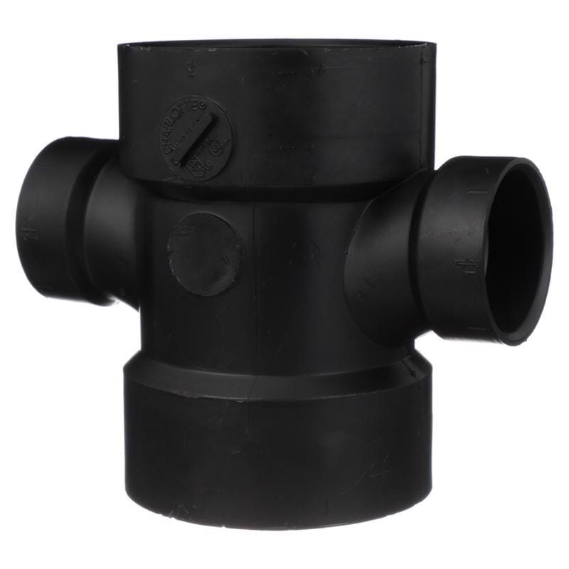 Charlotte Pipe ABS004290800 3 in. Hub X 1-1/2 in. D Hub ABS Sanitary Tee
