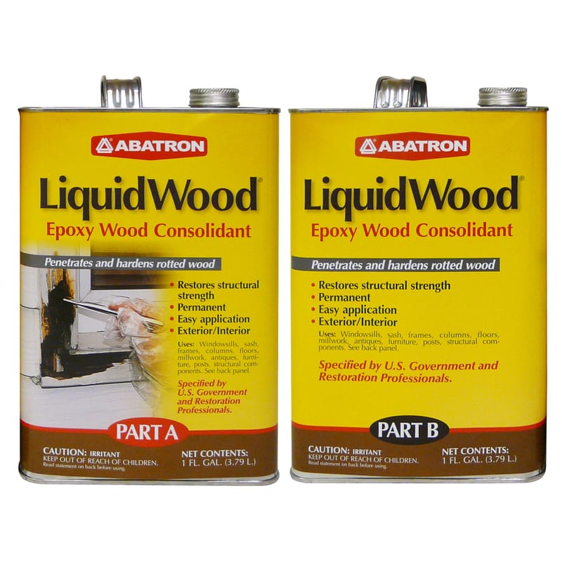 Abatron LW2GKR LiquidWood Transparent Clear Epoxy Wood Consolidant Kit 2 gal