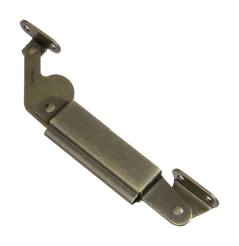 National Hardware N208-686 Antique Brass Steel Center Mount Spring Lid Support 7.6 in. 1 pk