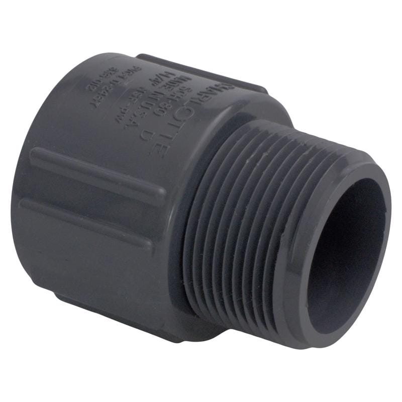 Charlotte Pipe PVC 08109 1400 1-1/2 in. Slip X 1-1/2 in. D MPT PVC Adapter 1 pk