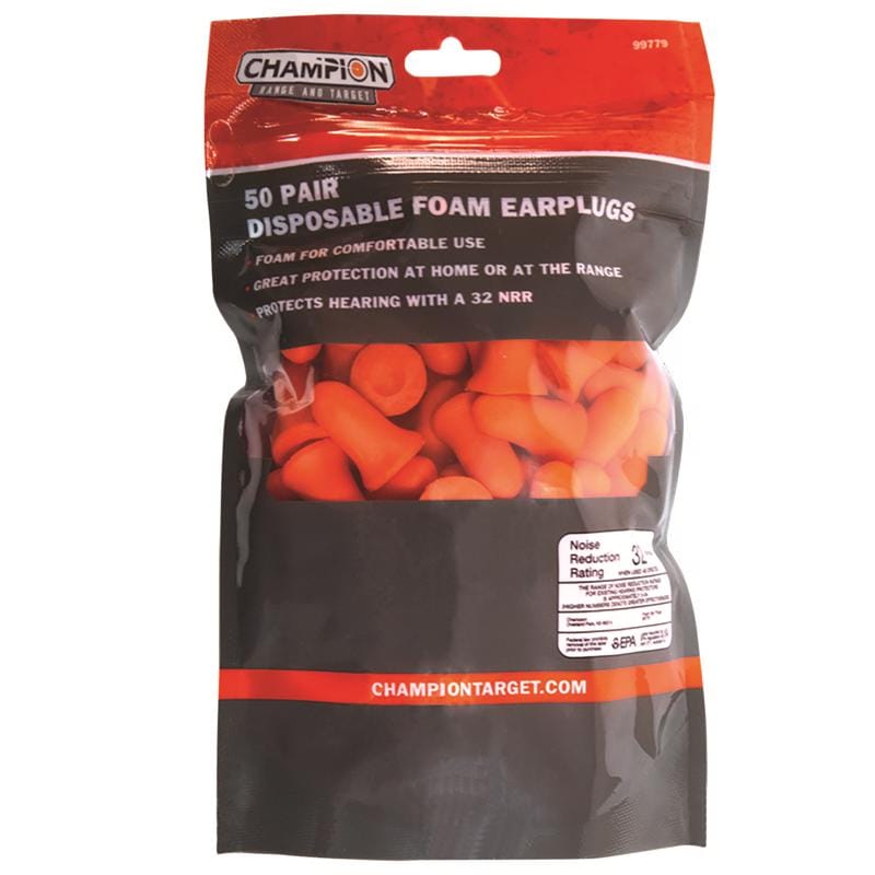 Champion 99779 Orange Polypropylene Ear Plugs 1 in.