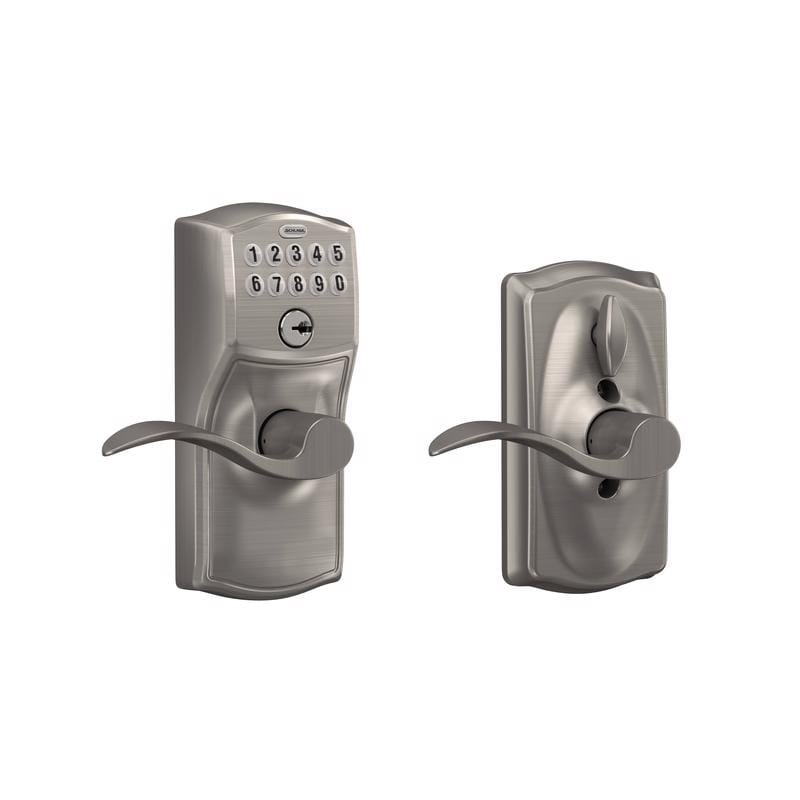 Schlage FE595VCAM619ACC Satin Nickel Steel Electronic Keypad Entry Lock
