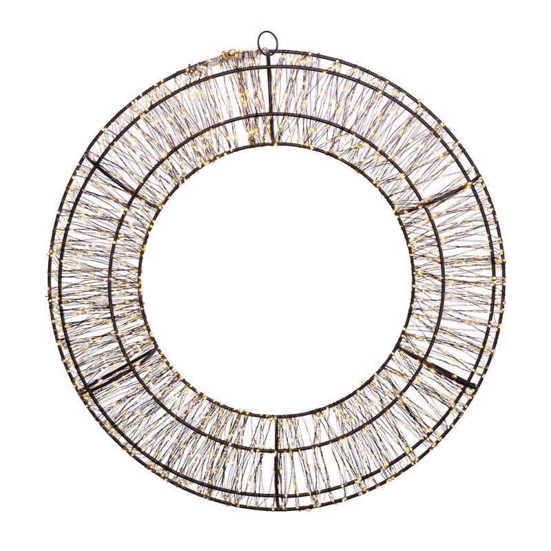 Celebrations 22OVWRA LED Warm White Wreath 22 in. Hanging Decor