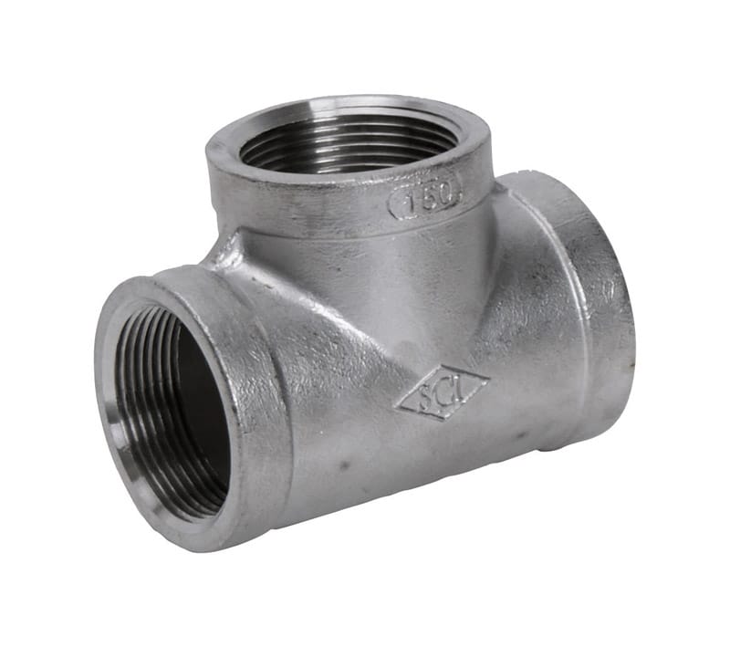 Smith-Cooper 4638102450 1 in. FPT X 1 in. D FPT Stainless Steel Tee