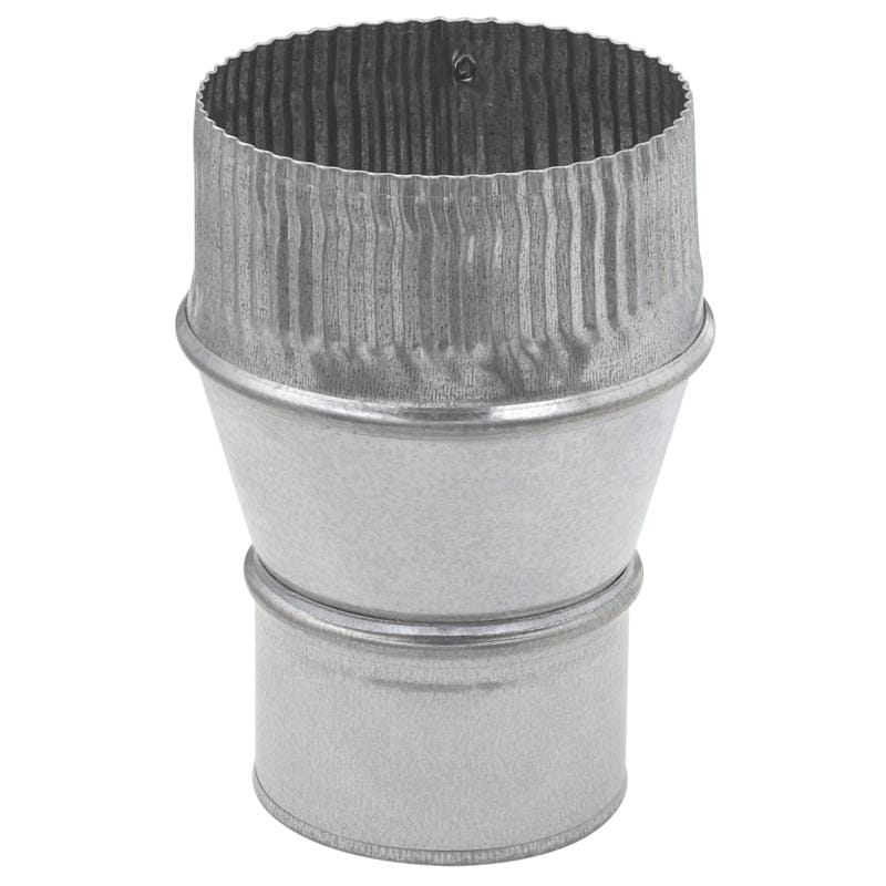 Imperial GV1418 3 in. D X 4 in. D Galvanized Steel Furnace Pipe Increaser
