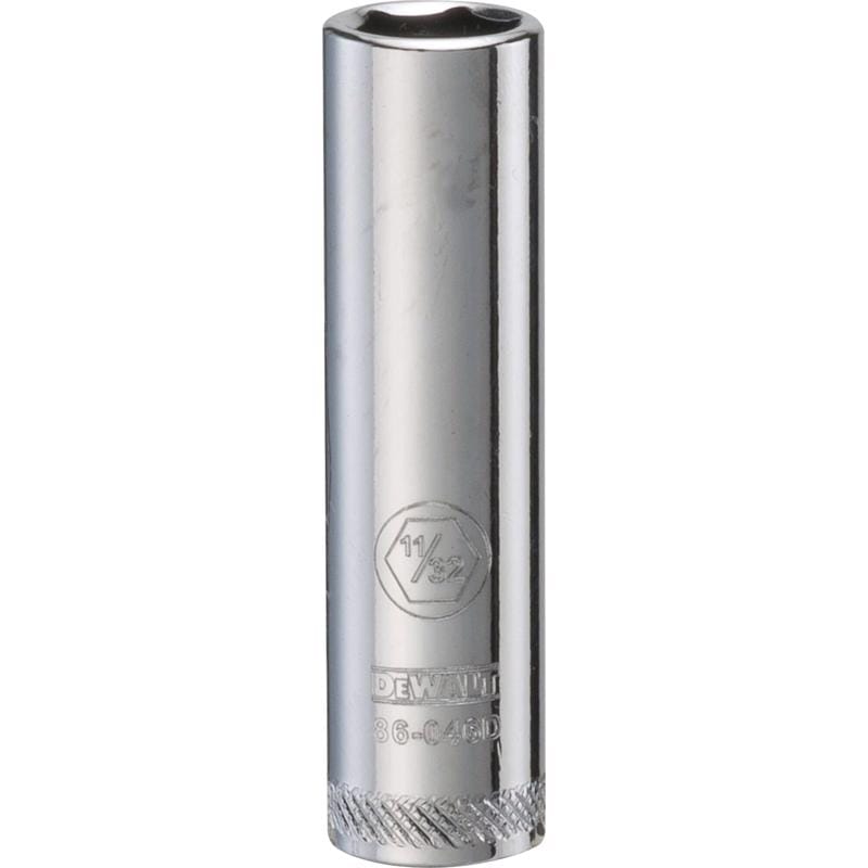 Dewalt DWMT86046OSP 11/32 in. X 1/4 in. drive SAE 6 Point Deep Socket 1 pc