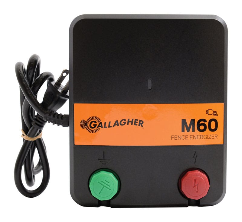 Gallagher G383414 M60 110 V Battery-Powered Fence Energizer 278784000 sq ft Black/Orange