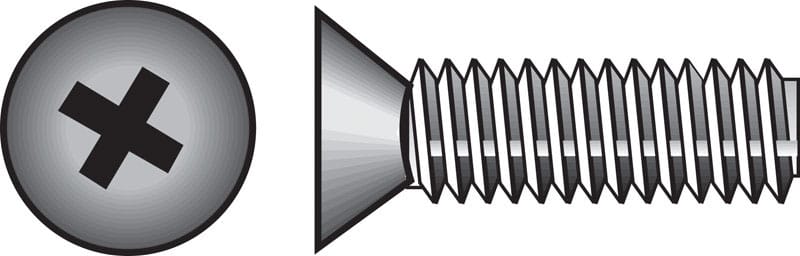 Hillman 101134 No. 1/4-20 Ga. X 1/2 in. L Phillips Flat Head Zinc-Plated Steel Machine Screws 100 pk