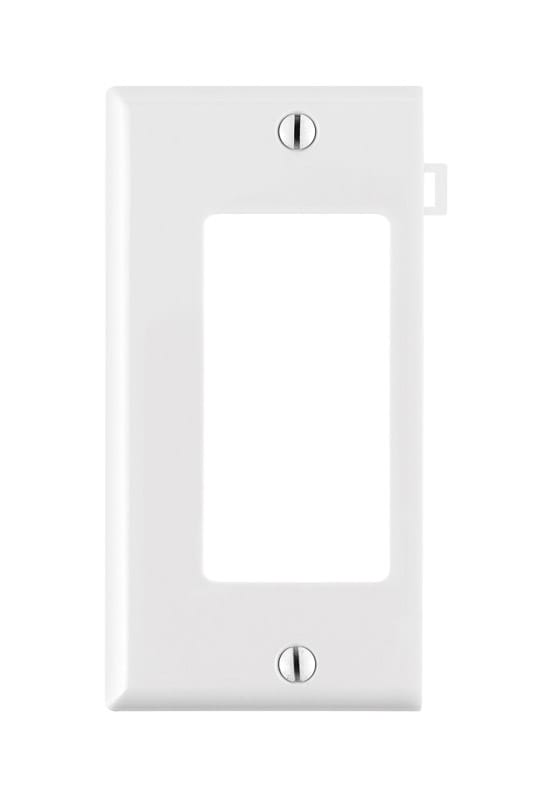 Leviton PSE26-00W White 1 gang Thermoplastic Nylon Decorator Sectional End Wall Plate 1 pk