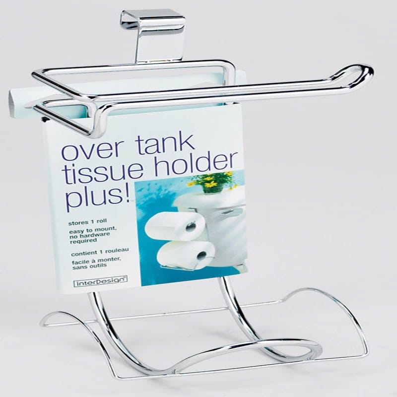 iDesign 69030 Chrome Silver Over the Tank Toilet Paper Holder