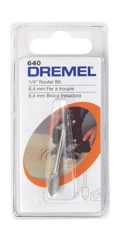 Dremel 640 1/4 in. X 1-1/2 in. L High Speed Steel High Speed Router Bit 1 pk