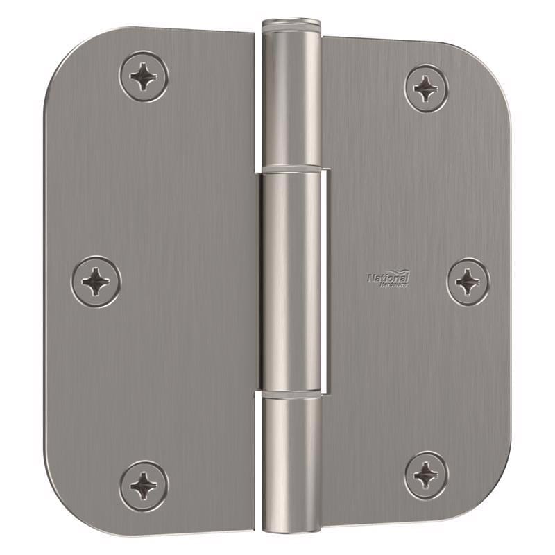 National Hardware N830-449 Squeak Guard 3.5 in. L Satin Nickel Door Hinge 3 pk