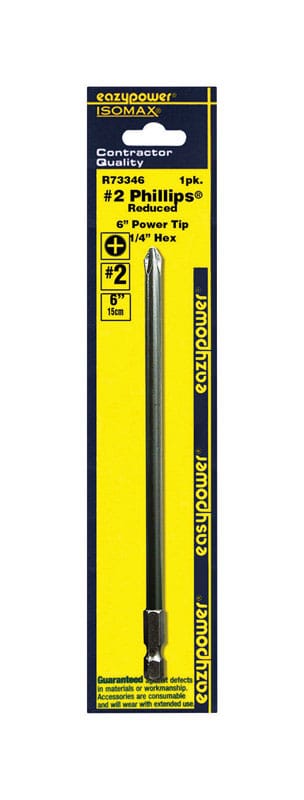 Eazypower 73346 Isomax Phillips 6 in. X 6 in. L Impact Double-Ended Power Bit Steel 1 pc