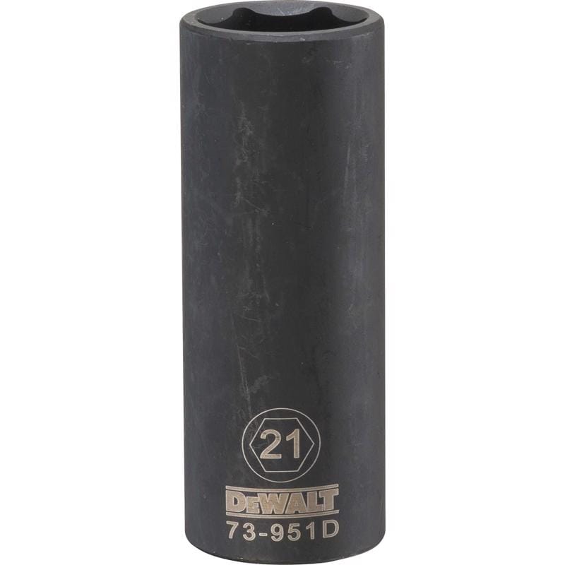 Dewalt DWMT73951OSP 21 mm X 1/2 in. drive Metric 6 Point Deep Impact Socket 1 pc