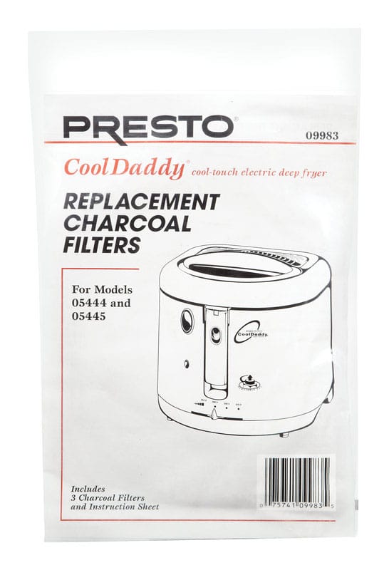 Presto 09983 Cool Daddy Charcoal Deep Fryer Filter