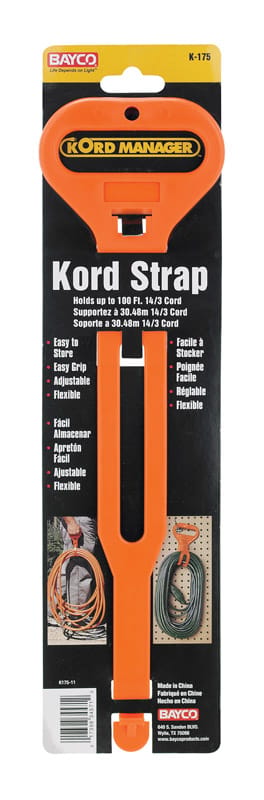 Bayco K175 14.3 in. L Orange Plastic Short Carry Strap