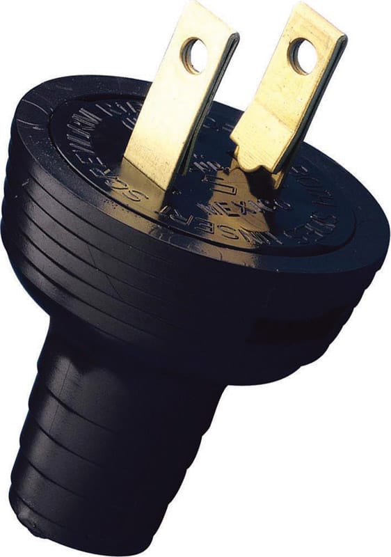 Leviton 010-48642-02E Residential Vinyl Straight Blade Plug 1-15P 18-14 AWG 2 Pole 2 Wire
