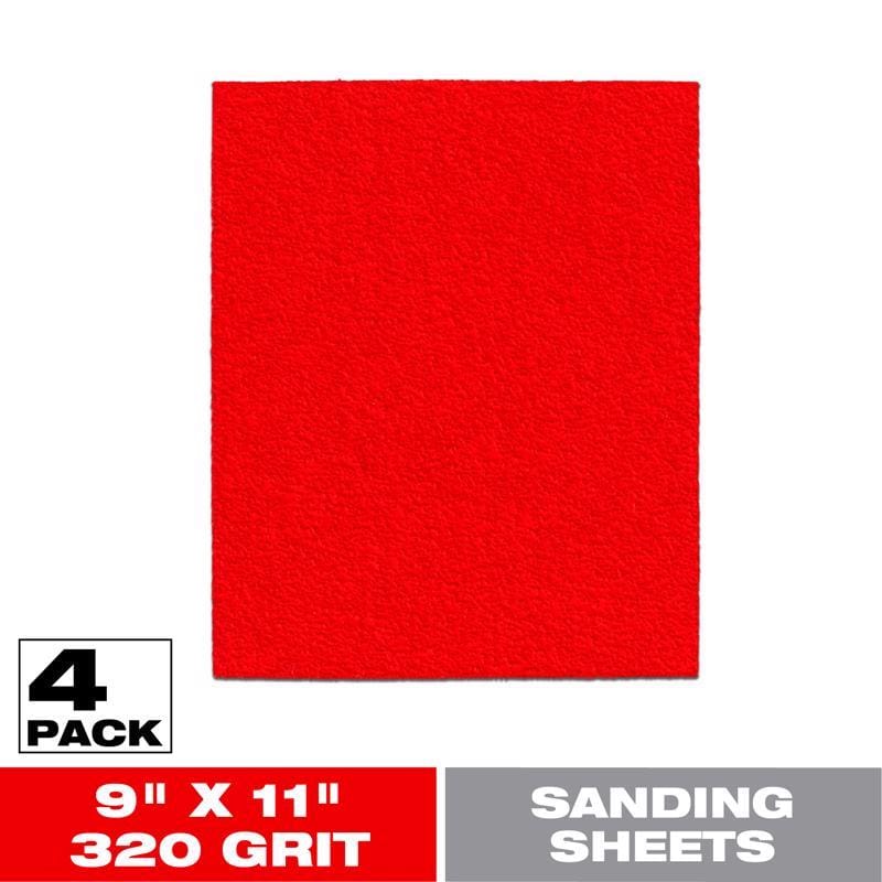 Diablo DCS911320S04G 9 in. L X 11 in. W 320 Grit Aluminum Oxide Sanding Sheet 4 pk