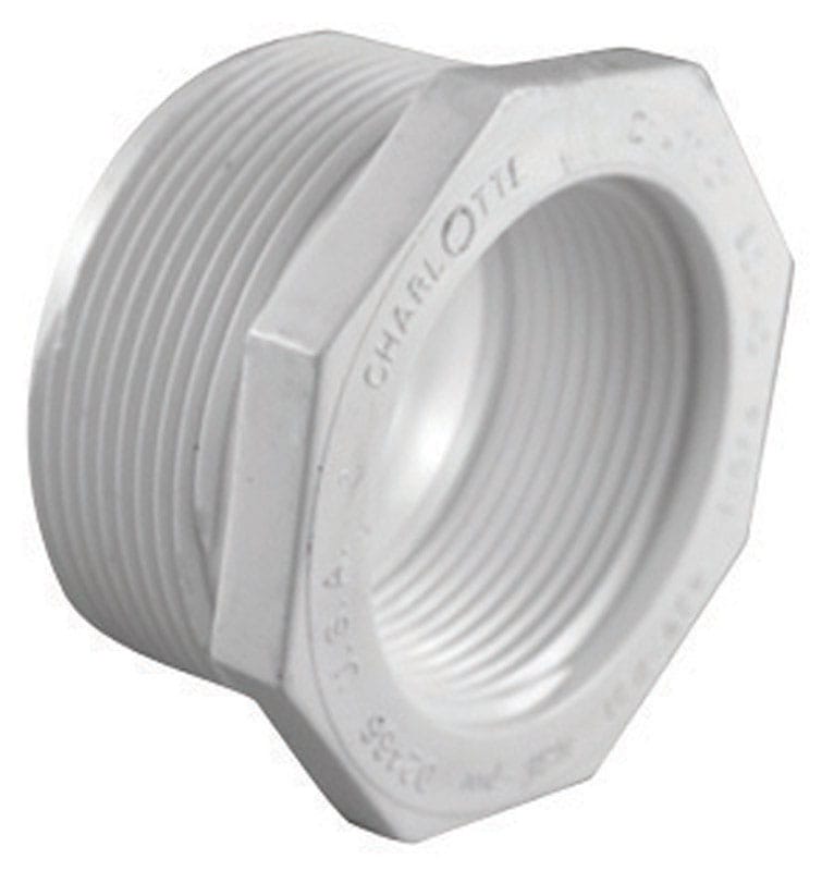 Charlotte Pipe PVC 02112 3600 Schedule 40 2 in. MPT X 1 in. D FPT PVC Reducing Bushing 1 pk