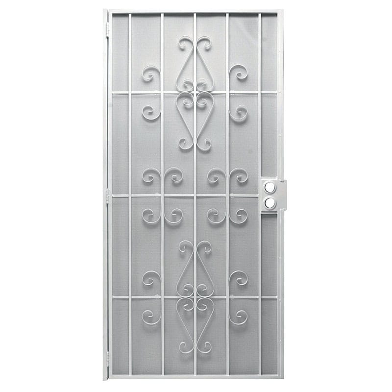 Precision 3851WH3068 81-3/4 in. H X 36 in. W Orleans White Steel Security Door