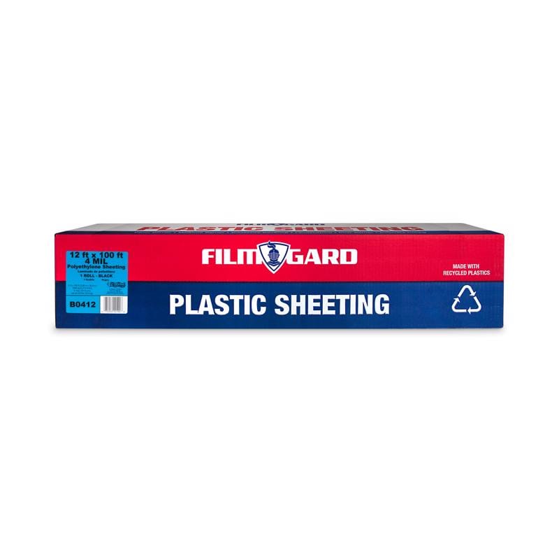 Film-Gard 625928 Plastic Sheeting 4 mil X 12 ft. W X 100 ft. L Polyethylene Black 1 pk