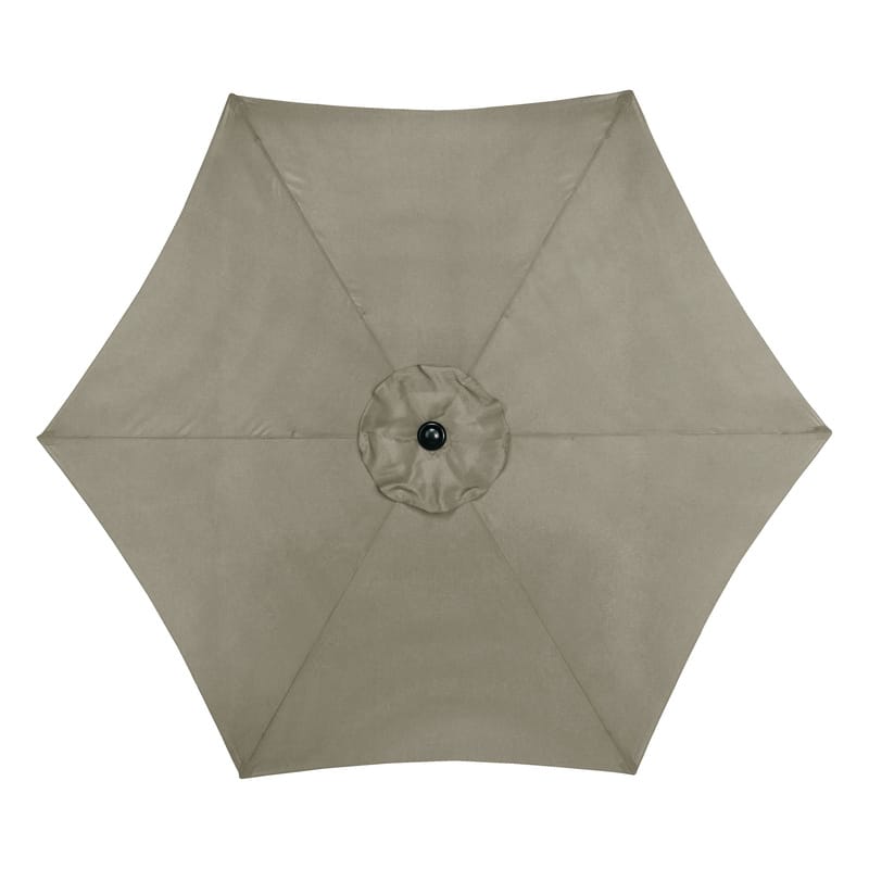 Living Accents UM90G310BD-04 9 ft. Tiltable Taupe Market Umbrella