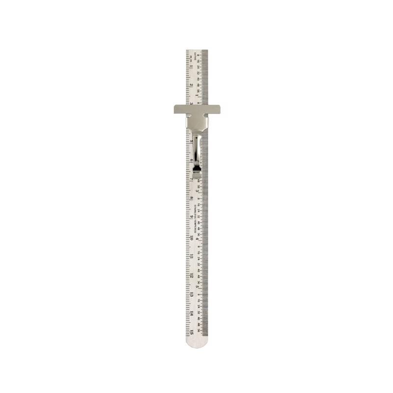 General 300ME 6 in. L X 0.46 in. W Stainless Steel Precision Pocket Rule Metric and SAE