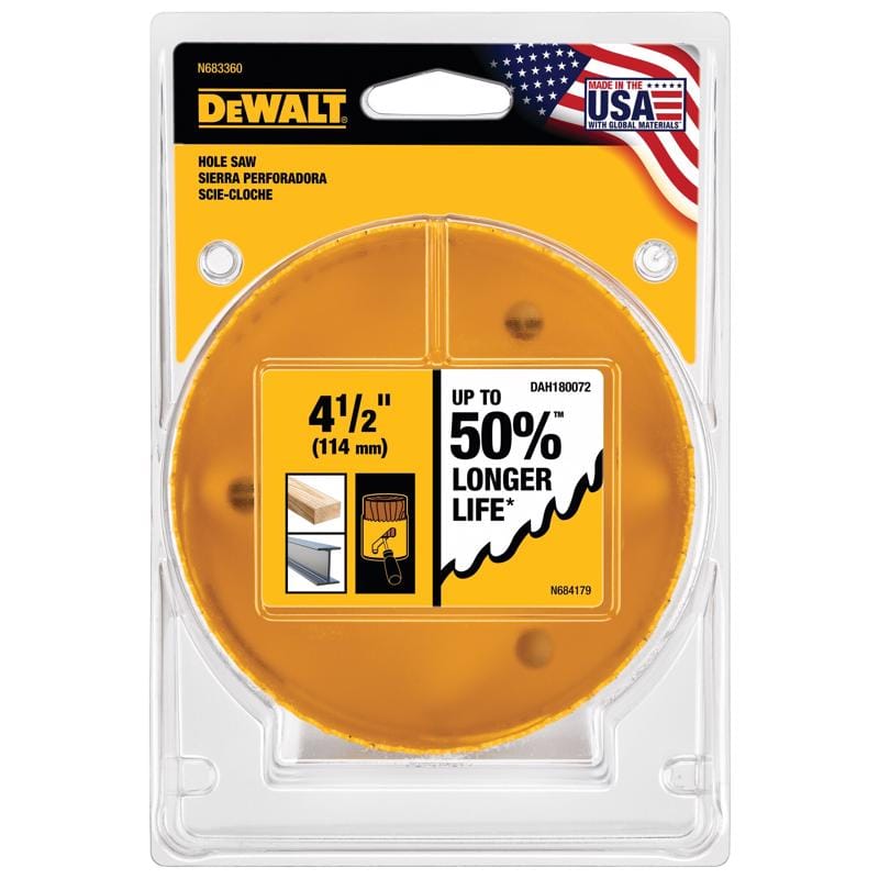 Dewalt DAH180072 4-1/2 in. Bi-Metal Hole Saw