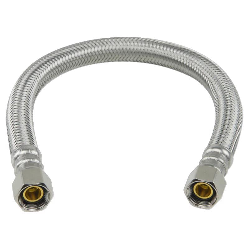 BrassCraft PLS1-12KC F Plumbshop 3/8 in. Compression pc X 3/8 in. D Compression 12 in. Braided Stainless Steel F