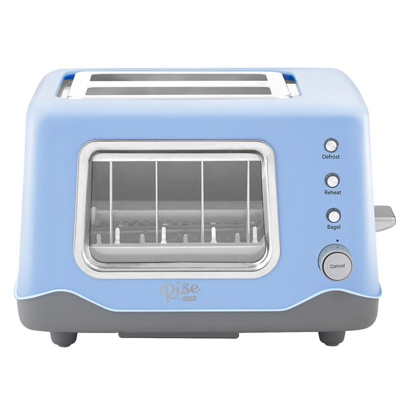 Rise BY Dash RCVT200GBSK02 Metal Blue 2 slot Toaster 7.9 in. H X 12.2 in. W X 9.5 in. D